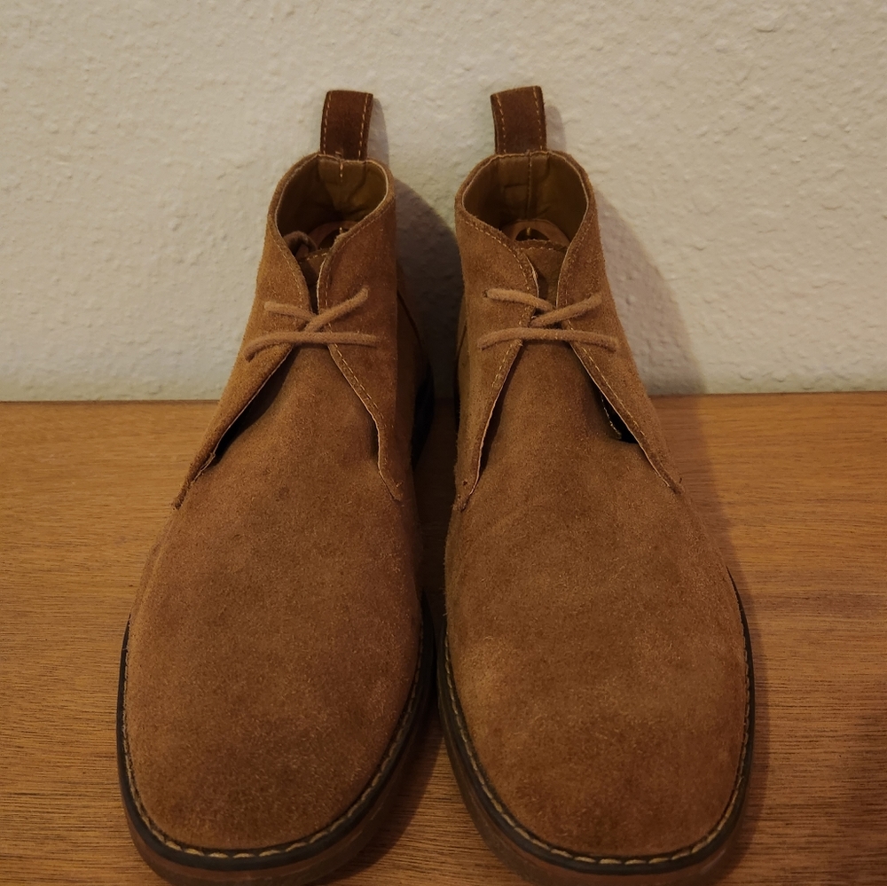 GBX Men's 11.5(11 1/2) Percy Tan Suede Leather Chukka Boots